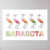 Marching Flamingos Sarasota Poster (Voorkant)