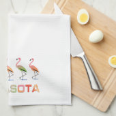 Marching Flamingos Sarasota Theedoek (Quarter Fold)