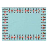Marching Nutcrackers op Sage Background Tafelkleed (Voorkant (Horizontaal))