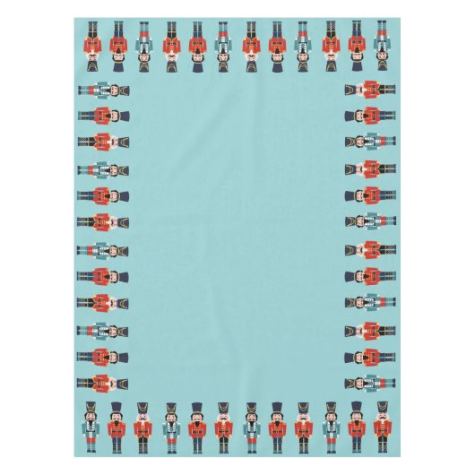 Marching Nutcrackers op Sage Background Tafelkleed (Voorkant)