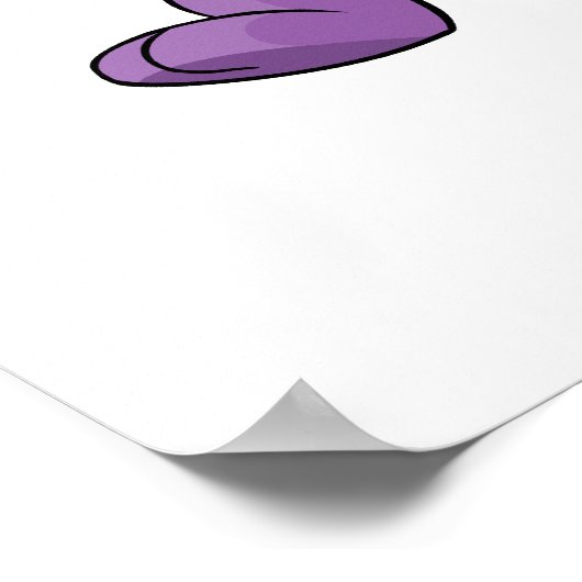 Marching paarse Blumaroo Poster (Hoek)