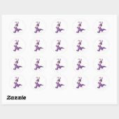Marching paarse Blumaroo Ronde Sticker (Vel)