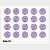Marching Peacock collage Ronde Sticker (Vel)