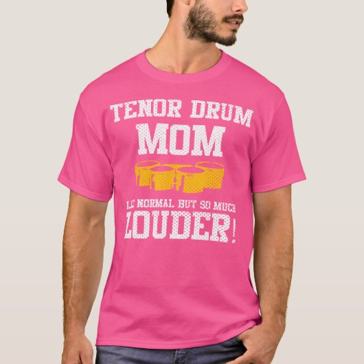 Marching School Band Tenor Drum Mom Grappig T-shirt (Voorkant)