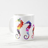 Marching Seahorse Family | Liefde & Harmonie Koffiemok (Voorkant links)