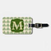 Marching Shamrocks Monogram Bagagelabel (Voorkant horizontaal)