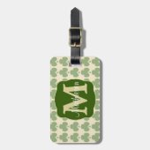 Marching Shamrocks Monogram Bagagelabel (Voorkant verticaal)
