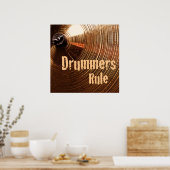 Marching Snare Drum of Drummer Poster (Keuken)