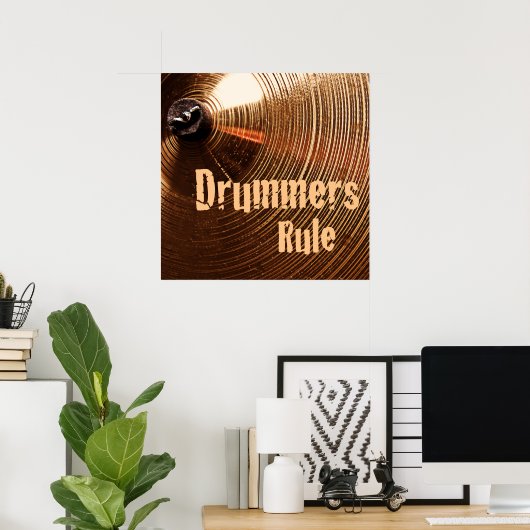 Marching Snare Drum of Drummer Poster (Thuiskantoor)