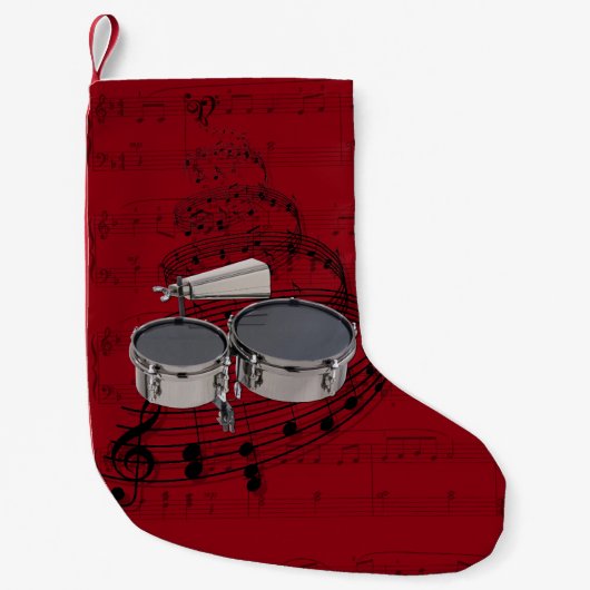 Marching Timbales met cowbell-muziek Kleine Kerstsok (Voorkant)