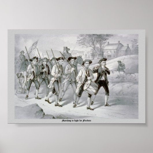 Marching to vecht voor vrijheid poster (Voorkant)