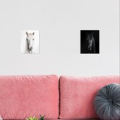 Marching zwart wit paard portretten muurkunst sets (Woonkamer)