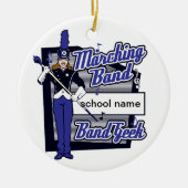 Marchingband Geek Blue Keramisch Ornament (Voorkant)