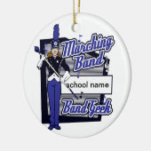 Marchingband Geek Blue Keramisch Ornament (Links)