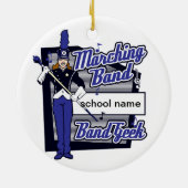 Marchingband Geek Blue Keramisch Ornament (Achterkant)