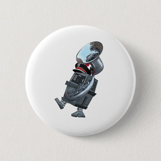 Marchingband Gonk Droid Ronde Button 5,7 Cm (Voorkant)
