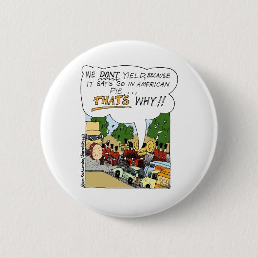 Marchingband levert grappige onconventionele carto ronde button 5,7 cm (Voorkant)