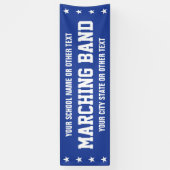 Marchingbandparade - om het even welke kleur/woord spandoek (Verticaal)