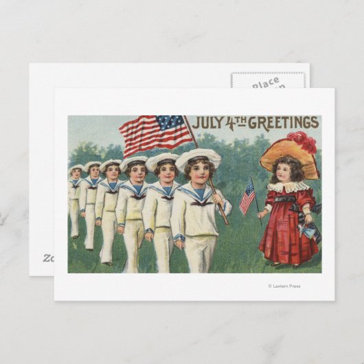 Marchingboys Gedprezen als zeeman Briefkaart (Voorkant / Achterkant)