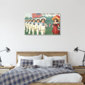 Marchingboys Gedprezen als zeeman Canvas Afdruk (Insitu (Slaapkamer))