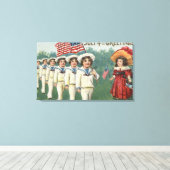 Marchingboys Gedprezen als zeeman Canvas Afdruk (Insitu (Houten vloer))