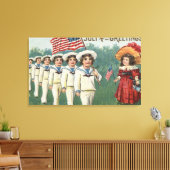 Marchingboys Gedprezen als zeeman Canvas Afdruk (Insitu (Woonkamer))