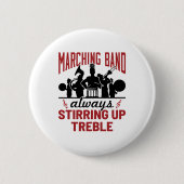 Marchingstok altijd omdraaien ronde button 5,7 cm (Voorkant)