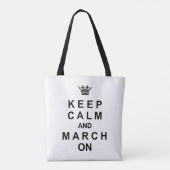 Marchingstok kalm houden en maart aan tote bag (Achterkant)