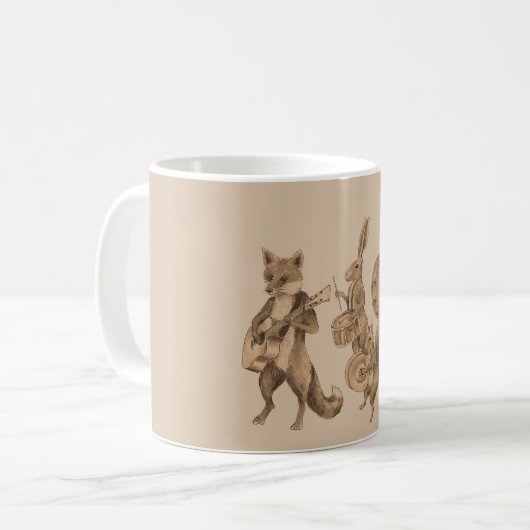 Marchingstrook van dieren koffiemok (Voorkant links)