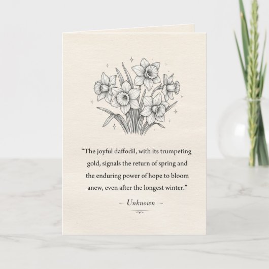 March's Daffodils Kaart (Voorkant)