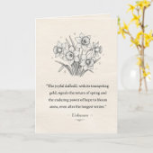 March's Daffodils Kaart (Gele Bloem)