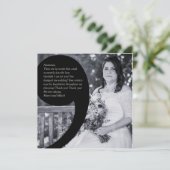 Marci Kamashian Testimonial Wedding Invitation Feestdagenkaart (Staand voorkant)