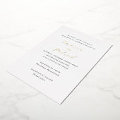 Marcia Classic Elegant Huwelijk Folie Uitnodiging (Gedraaid)