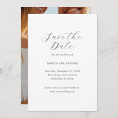 Marcia Classic Elegant Huwelijk Save The Date (Voorkant / Achterkant)