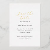 Marcia Classic Elegant Wedding Save the Date Folie Uitnodiging (Voorkant)