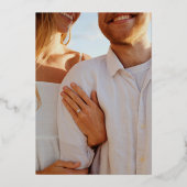 Marcia Classic Elegant Wedding Save the Date Folie Uitnodiging (Achterkant)