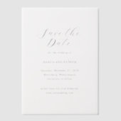 Marcia Classic Elegant Wedding Save the Date Vellum Uitnodigingen (Voorkant)