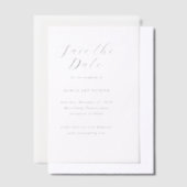 Marcia Classic Elegant Wedding Save the Date Vellum Uitnodigingen (Offset)