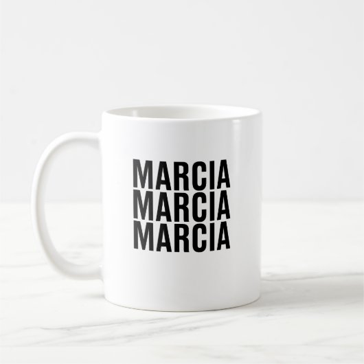 Marcia. Marcia. Marcia. Koffiemok (Links)