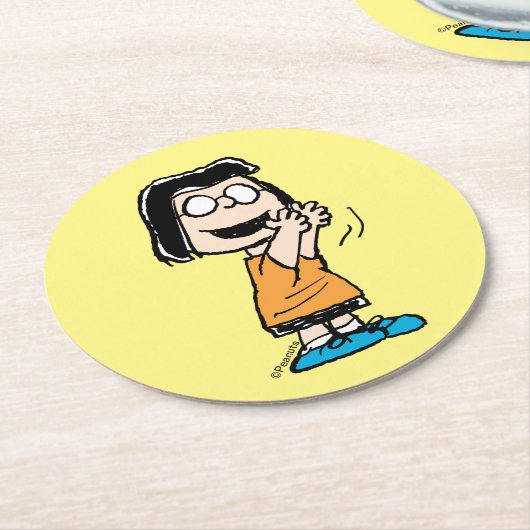 Marcie Clapping Ronde Kartonnen Onderzetter (Gebogen)