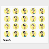 Marcie Clapping Ronde Sticker (Vel)