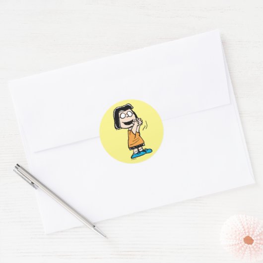 Marcie Clapping Ronde Sticker (Envelop)