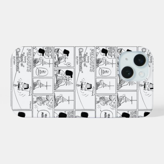 Marcie & Peppermint Patty in het klaslokaal iPhone 15 Case (Achterkant horizontaal)