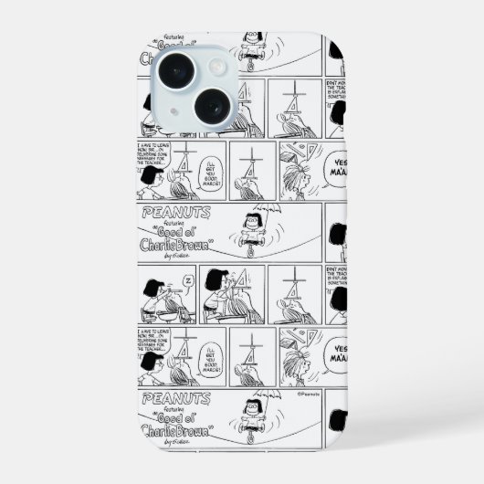 Marcie & Peppermint Patty in het klaslokaal iPhone 15 Case (Achterkant)