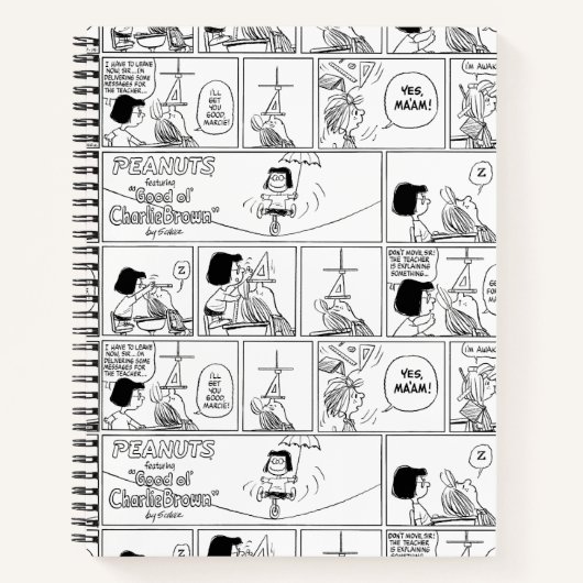 Marcie & Peppermint Patty in het klaslokaal Notitieboek (Voorkant)