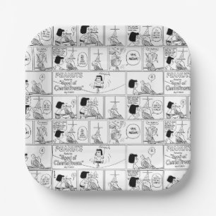 Marcie & Peppermint Patty in het klaslokaal Papieren Bordje