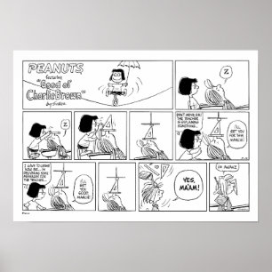 Marcie & Peppermint Patty in het klaslokaal Poster