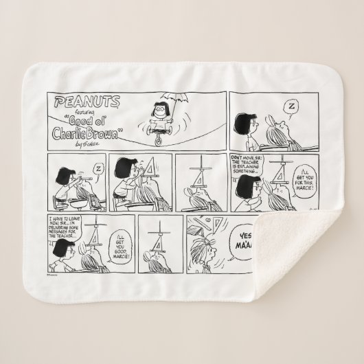 Marcie & Peppermint Patty in het klaslokaal Sherpa Deken (Voorkant (horizontaal))