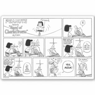 Marcie & Peppermint Patty in het klaslokaal Sticker