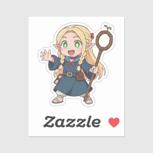 Marcille Chibi Elfenmagiër Sticker (Vel)